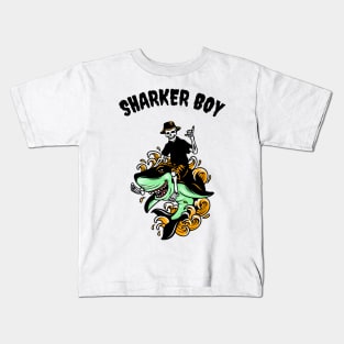 Sharker Boy Cool Shark Kids T-Shirt